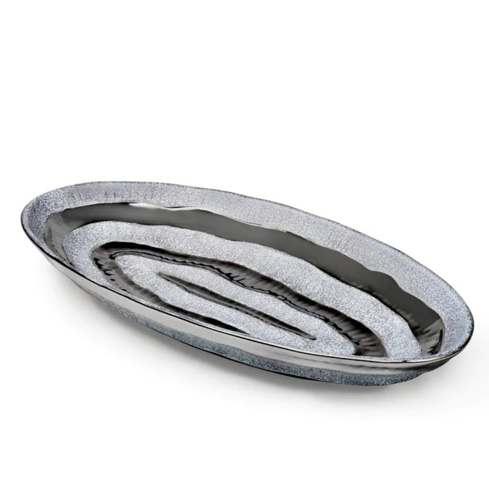 Palmero Rippled Silver Collection - Lacuna Serving Plate
